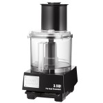 Waring WFP14S 3.5 Qt. Clear Batch Bowl Food Processor with Vegetable Prep Lid Chute and 4 Discs - 1 hp