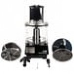 Waring WFP14S 3.5 Qt. Clear Batch Bowl Food Processor with Vegetable Prep Lid Chute and 4 Discs - 1 hp