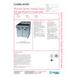 Garland M34BT Master Series Natural Gas Range Match Modular Top 34 Garland M34BT Master Series Natural Gas Range Match Modular Top 34