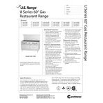 U.S. Range U60-4G36RR LP Liquid Propane 4 Burner 60