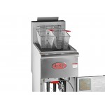 Avantco F3-ES-P 35-40 lb. Liquid Propane Stainless Steel Floor Fryer - 70,000 BTU Avantco F3-ES-P 35-40 lb. Liquid Propane Stainless Steel Floor Fryer - 70,000 BTU