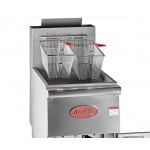 Avantco F3-ES-P 35-40 lb. Liquid Propane Stainless Steel Floor Fryer - 70,000 BTU Avantco F3-ES-P 35-40 lb. Liquid Propane Stainless Steel Floor Fryer - 70,000 BTU
