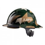 Lift Safety Dax Fifty50 Lime Green / Black Carbon Fiber Full Brim Hard Hat HDF50C-20GC