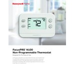 Honeywell Home FocusPRO N100 Non-Programmable 1H / 1C Digital Thermostat TH1110U4000/U - 24V