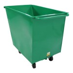 Valley Craft 1 Cubic Yard EZ Dump Auto-Lock Green Steel Mobile Hopper F89680 - 2,000 lb. Capacity
