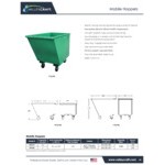 Valley Craft 1 Cubic Yard EZ Dump Auto-Lock Green Steel Mobile Hopper F89680 - 2,000 lb. Capacity