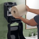 San Jamar Tear-N-Dry Essence EcoLogic T8000REBK Black Roll Towel Dispenser