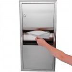 Bobrick B-369 ClassicSeries Recessed Paper Towel Dispenser / Waste Receptacle