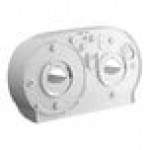 San Jamar R4070WHCL Summit Double Roll Jumbo Toilet Tissue Dispenser - White