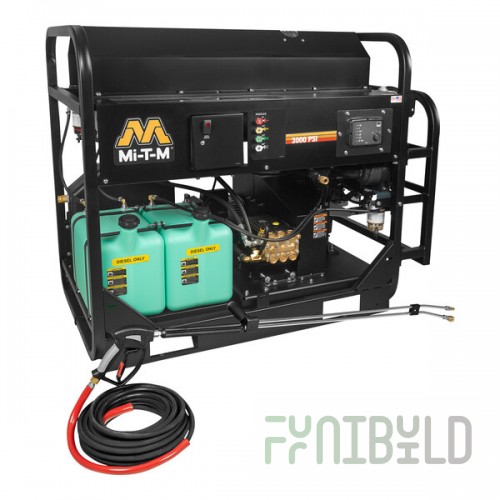 Mi-T-M HS Series HS-3006-0MDK Diesel-Fired Hot Water Pressure Washer with Kubota Engine - 3,000 PSI; 5.6 GPM