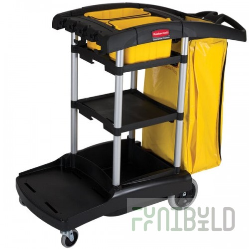 Rubbermaid® FG9T7200BLA High Capacity Janitor Cart