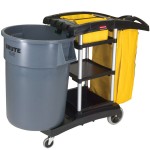 Rubbermaid® FG9T7200BLA High Capacity Janitor Cart Rubbermaid® FG9T7200BLA High Capacity Janitor Cart