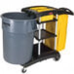 Rubbermaid® FG9T7200BLA High Capacity Janitor Cart Rubbermaid® FG9T7200BLA High Capacity Janitor Cart
