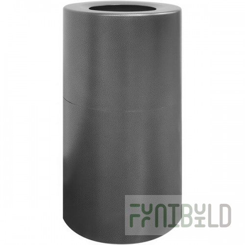 Witt Industries AL18-SVN 24 Gallon Aluminum Silver Vein Round Indoor Decorative Trash Can