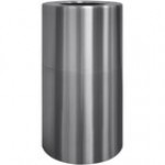 Witt Industries AL18-SVN 24 Gallon Aluminum Silver Vein Round Indoor Decorative Trash Can Witt Industries AL18-SVN 24 Gallon Aluminum Silver Vein Round Indoor Decorative Trash Can
