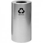 Witt Industries AL18-SVN 24 Gallon Aluminum Silver Vein Round Indoor Decorative Trash Can Witt Industries AL18-SVN 24 Gallon Aluminum Silver Vein Round Indoor Decorative Trash Can