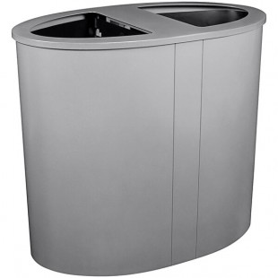 Busch Systems Pacific 105171 44 Gallon Powder-Coated Steel Two Stream Decorative Trash Can Busch Systems Pacific 105171 44 Gallon Powder-Coated Steel Two Stream Decorative Trash Can