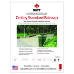 Witt Industries M3601-RC-BK Oakley Standard 36 Gallon Black Steel Round Outdoor Decorative Trash Can with Rain Cap Lid Witt Industries M3601-RC-BK Oakley Standard 36 Gallon Black Steel Round Outdoor Decorative Trash Can with Rain Cap Lid