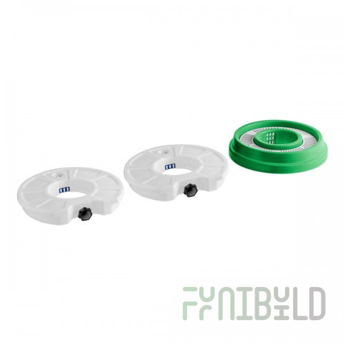 PourAway Green Lid and (2) 2.5 Gallon Liquid Waste Disposal Tank Set for 32 Gallon Trash Cans