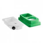 PourAway Green Lid and (2) 2.5 Gallon Liquid Waste Disposal Tank Set for 32 Gallon Trash Cans PourAway Green Lid and (2) 2.5 Gallon Liquid Waste Disposal Tank Set for 32 Gallon Trash Cans