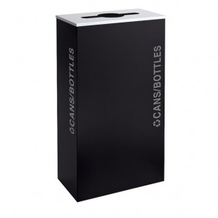 Ex-Cell Kaiser RC-KD17-C BT-PBG Black Tie Kaleidoscope Pebble Black Gloss 17 Gallon Rectangular Cans / Bottles Receptacle Ex-Cell Kaiser RC-KD17-C BT-PBG Black Tie Kaleidoscope Pebble Black Gloss 17 Gallon Rectangular Cans / Bottles Receptacle