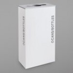 Ex-Cell Kaiser RC-KD17-C BT-PBG Black Tie Kaleidoscope Pebble Black Gloss 17 Gallon Rectangular Cans / Bottles Receptacle