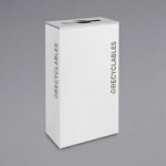 Ex-Cell Kaiser RC-KD17-C BT-PBG Black Tie Kaleidoscope Pebble Black Gloss 17 Gallon Rectangular Cans / Bottles Receptacle