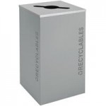 Ex-Cell Kaiser Black Tie Kaleidoscope RC-KDSQ-2BT T/PBG R/HMG 48 Gallon Pebble Black Gloss / Hammered Gray Two Stream Indoor Steel Trash / Recyclables Receptacle Ex-Cell Kaiser Black Tie Kaleidoscope RC-KDSQ-2BT T/PBG R/HMG 48 Gallon Pebble Black Gloss / Hammered Gray Two Stream Indoor Steel Trash / Recyclables Receptacle