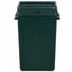 Rubbermaid® Slim Jim 92 Qt. / 23 Gallon Green Rectangular Trash Can with Green Drop Shot Lid