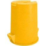 Carlisle 84103204 Bronco 32 Gallon Yellow Round Trash Can