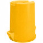 Carlisle 84103204 Bronco 32 Gallon Yellow Round Trash Can