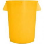Carlisle 84103204 Bronco 32 Gallon Yellow Round Trash Can
