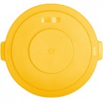 Carlisle 84103204 Bronco 32 Gallon Yellow Round Trash Can