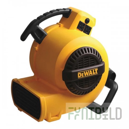 DeWalt DXAM-2260 Yellow / Black 3-Speed Compact Air Mover / Dryer with 2 Power Outlets - 600 CFM, 120V