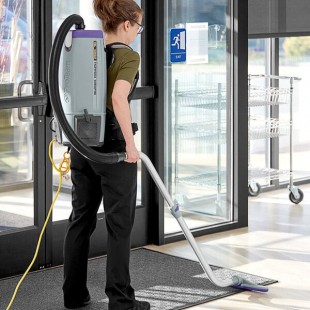 ProTeam 107303 Super Coach Pro 10 Qt. Backpack Vacuum with 107100 Xover Multi-Surface Telescoping Wand Kit - 120V