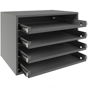 Durham Mfg 4-Compartment Small Steel Bearing Slide Rack 307B-95 Durham Mfg 4-Compartment Small Steel Bearing Slide Rack 307B-95