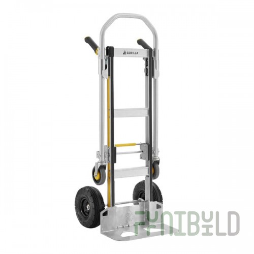 Gorilla 1,000 lb. Convertible Aluminum Hand Truck / Cart with (2) 10