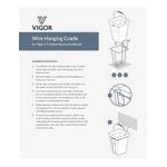 Vigor 5.5 Gallon Polycarbonate Square Ice Tote Kit with Hanging Cradle, 64 oz. Scoop, and Scoop Holder