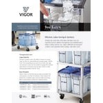Vigor 5.5 Gallon Polycarbonate Square Ice Tote Kit with Hanging Cradle, 64 oz. Scoop, and Scoop Holder