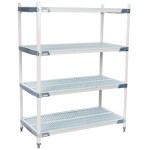 Metro X556GX3 MetroMax i 4-Shelf Polymer Shelving Unit - 24 Metro X556GX3 MetroMax i 4-Shelf Polymer Shelving Unit - 24