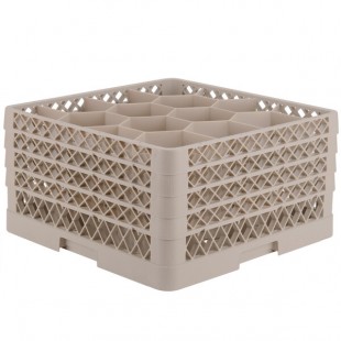 Vollrath TR18JJJJ Traex® Rack Max Full-Size Beige 12-Compartment 9 7/16