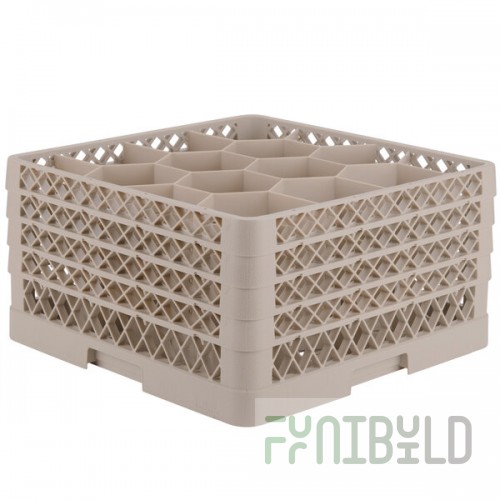 Vollrath TR18JJJJ Traex® Rack Max Full-Size Beige 12-Compartment 9 7/16