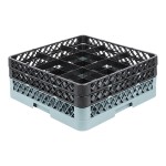 Noble Warewashing 9-Compartment Gray Full-Size Glass Rack with 2 Black Extenders Noble Warewashing 9-Compartment Gray Full-Size Glass Rack with 2 Black Extenders