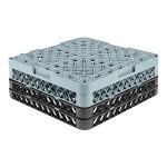 Noble Warewashing 9-Compartment Gray Full-Size Glass Rack with 2 Black Extenders Noble Warewashing 9-Compartment Gray Full-Size Glass Rack with 2 Black Extenders