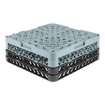Noble Warewashing 9-Compartment Gray Full-Size Glass Rack with 2 Black Extenders Noble Warewashing 9-Compartment Gray Full-Size Glass Rack with 2 Black Extenders