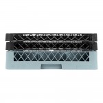 Noble Warewashing 9-Compartment Gray Full-Size Glass Rack with 2 Black Extenders Noble Warewashing 9-Compartment Gray Full-Size Glass Rack with 2 Black Extenders