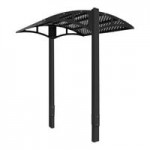 Paris Site Furnishings Shade Series 6' Jet Black Surface Mounted Picnic Table with Canopy and Basket Weave Perforations 85 1/2 Paris Site Furnishings Shade Series 6' Jet Black Surface Mounted Picnic Table with Canopy and Basket Weave Perforations 85 1/2
