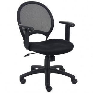Boss B6216 Black Mesh Chair with Adjustable Arms Boss B6216 Black Mesh Chair with Adjustable Arms
