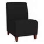 Lesro Ravenna Open House Black Fabric Guest Chair with Walnut Wood Legs Lesro Ravenna Open House Black Fabric Guest Chair with Walnut Wood Legs