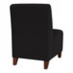 Lesro Ravenna Open House Black Fabric Guest Chair with Walnut Wood Legs Lesro Ravenna Open House Black Fabric Guest Chair with Walnut Wood Legs
